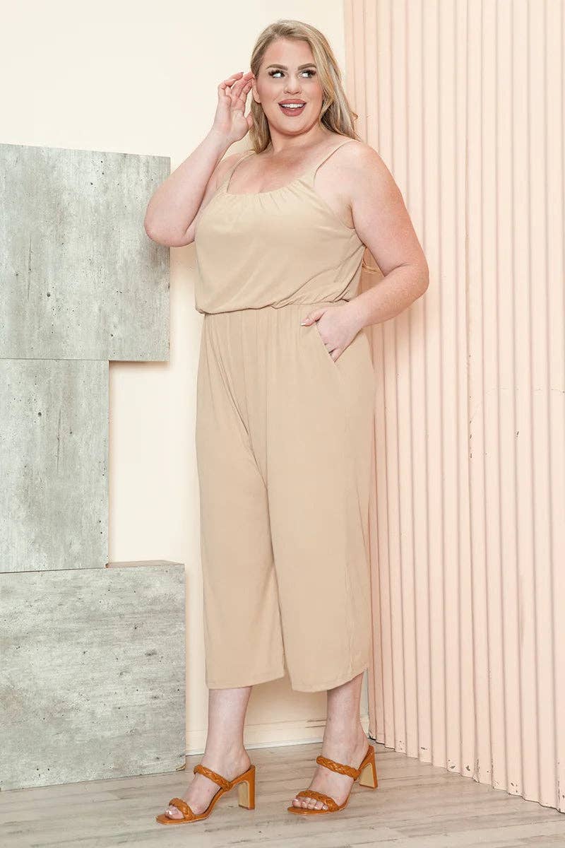 Plus Size Wide-Leg Jumpsuit